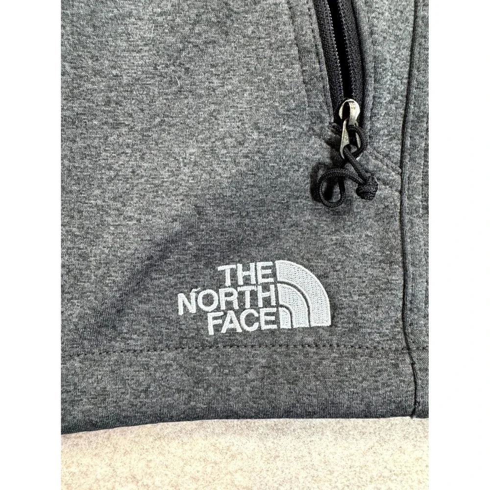 The North Face Ridgewall Soft Shell Vest Mens Large Gray Full Zip Embroidered